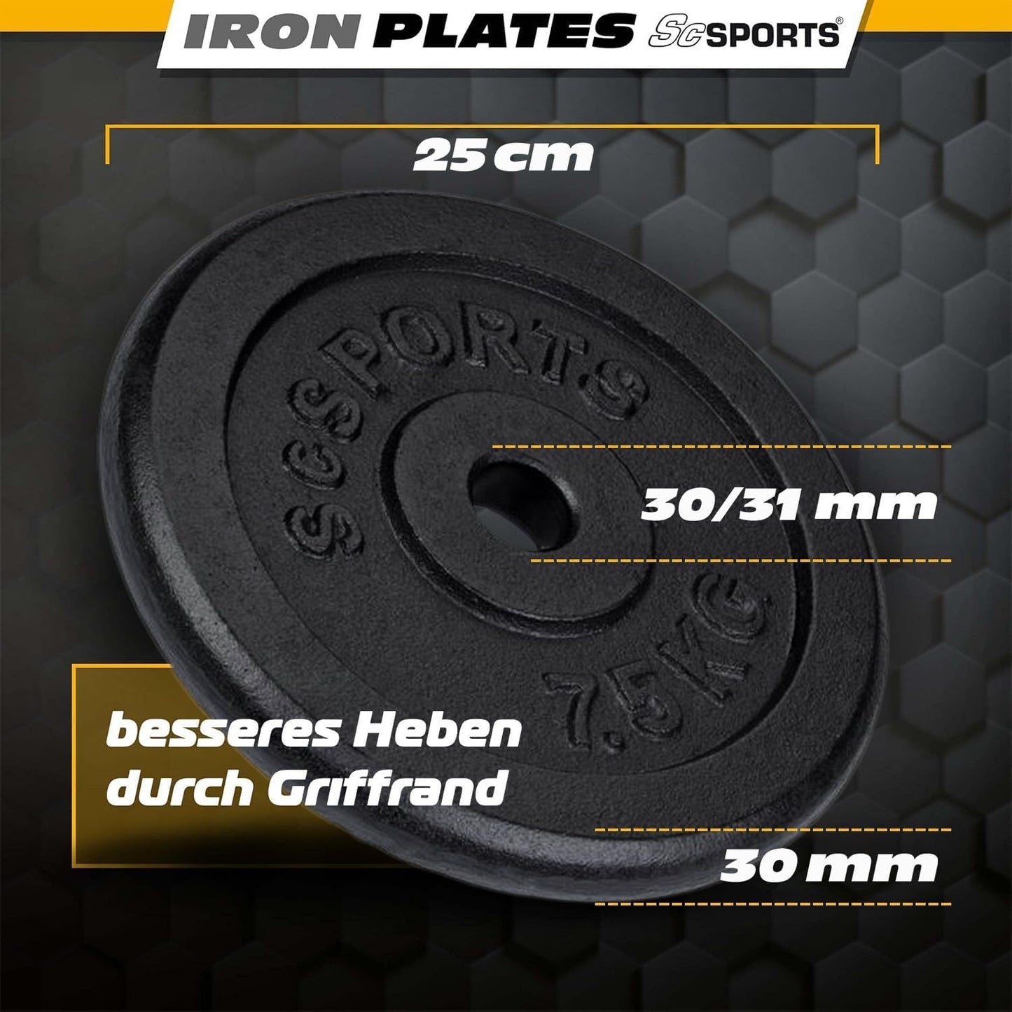 Set de discuri de haltere din fontă 15 - 60 kg