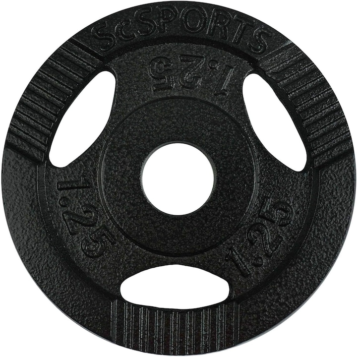 Set de placi de greutate, 5-30 Kg, 30/31mm, fonta, cu grip, negru ScSports