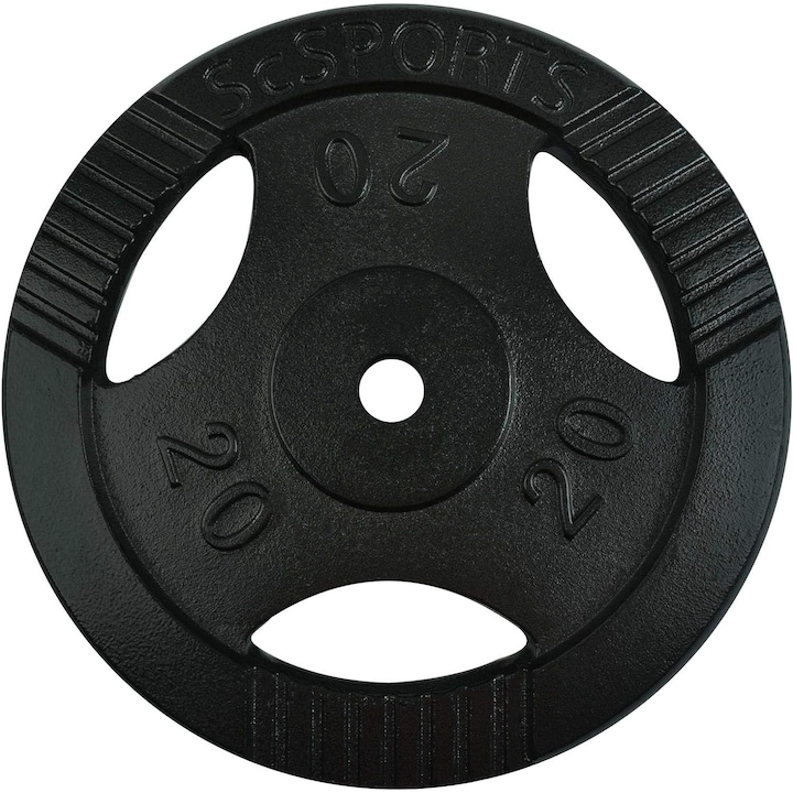 Set de placi de greutate, 5-30 Kg, 30/31mm, fonta, cu grip, negru ScSports