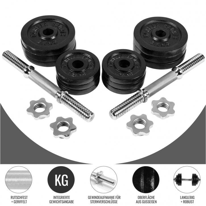 Set de gantere din fontă 30 kg