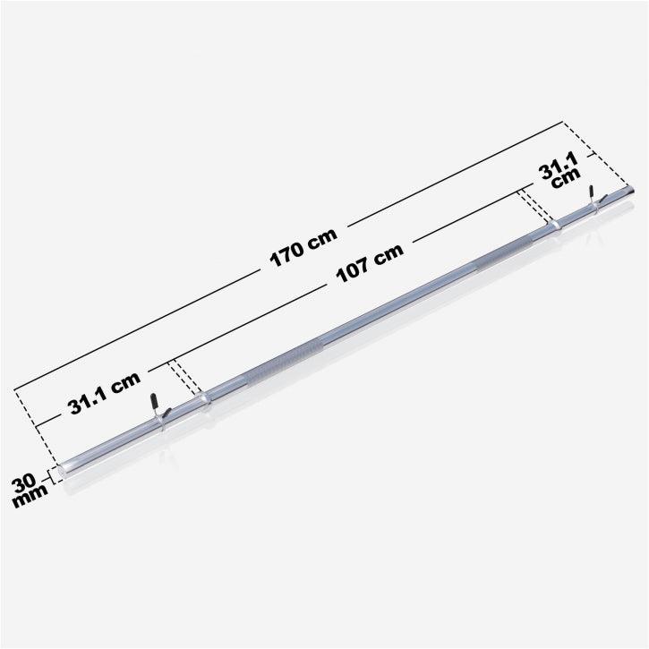 Bară de 170 cm cu închizători cu arc