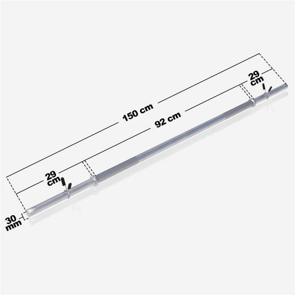 Bară de halter 150 cm cu închizători cu arc