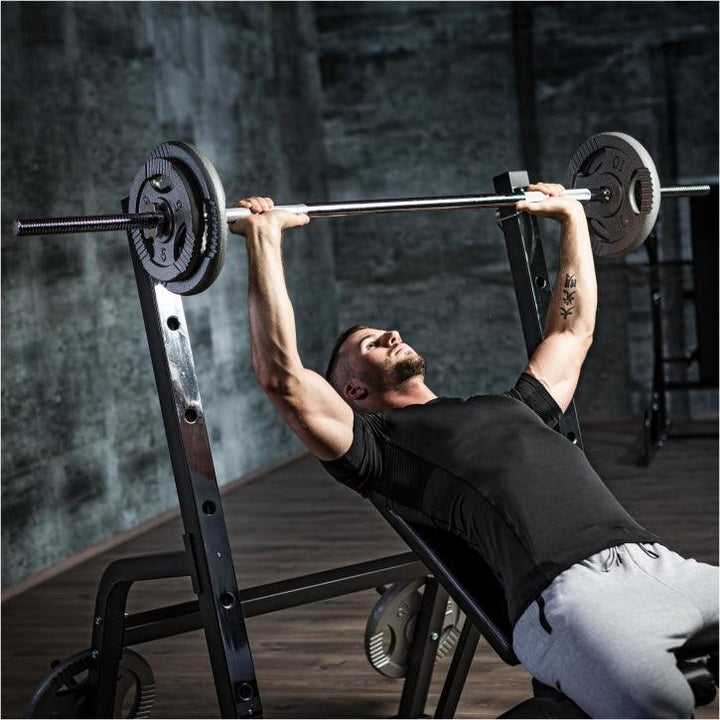 Bară cromată de 150 cm cu blocare stea 30/31 mm - Gorilla Sports Ro