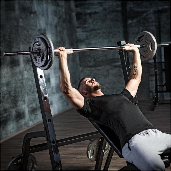 Bară cromată de 150 cm cu blocare stea 30/31 mm - Gorilla Sports Ro