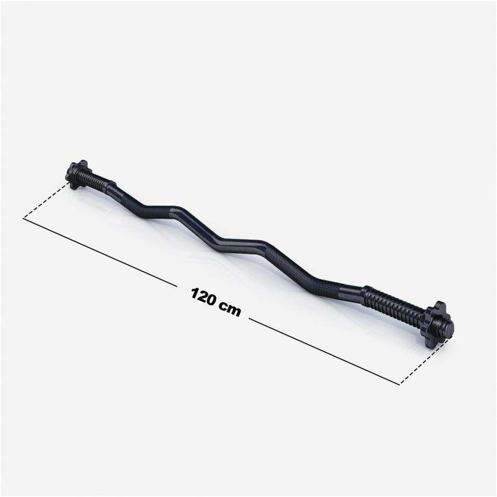 Bară de haltere SZ 120 cm cu închizători în formă de stea