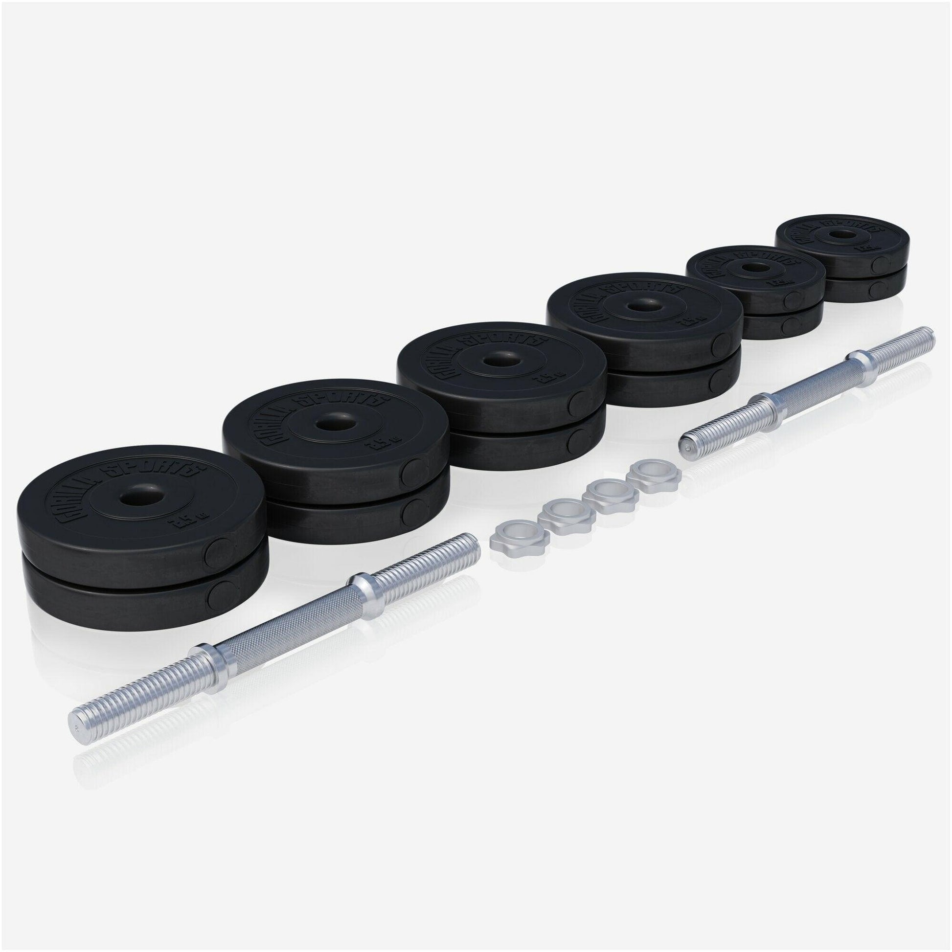 Set gantere cu discuri din ciment 30 kg - 30/31 mm - Gorilla Sports Ro