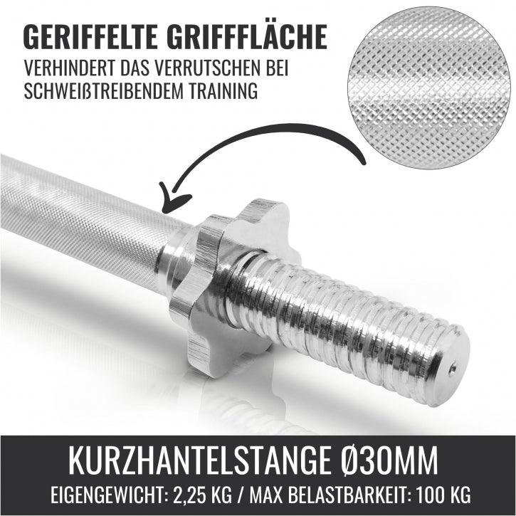 Bară pentru haltere de 35 și 42 cm cu închizători