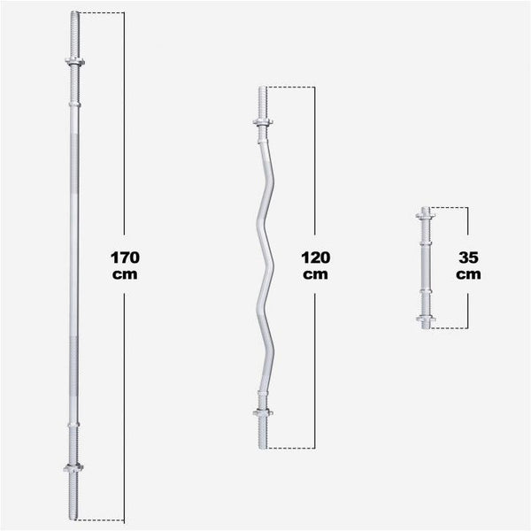 Set de haltere din plastic de 100 kg cu închizători în formă de stea