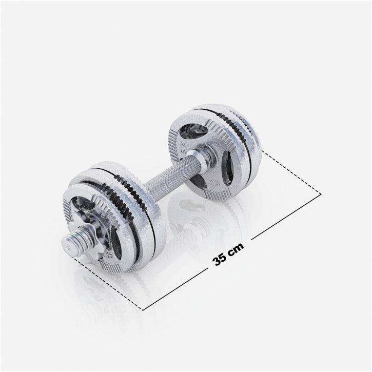 Set de gantere din fontă Gripper 30 kg cu închizători în formă de stea