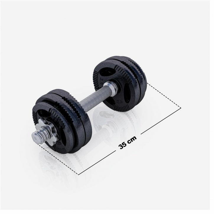 Set de gantere din fontă Gripper 30 kg cu închizători în formă de stea