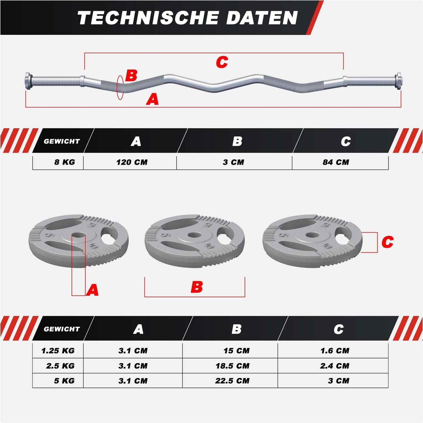 Set de gantere SZ din fontă Gripper 35 kg cu închizători în formă de stea