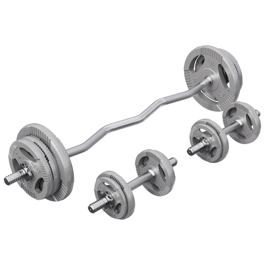 Set de gantere SZ din fontă Gripper 70 kg cu închizători în formă de stea