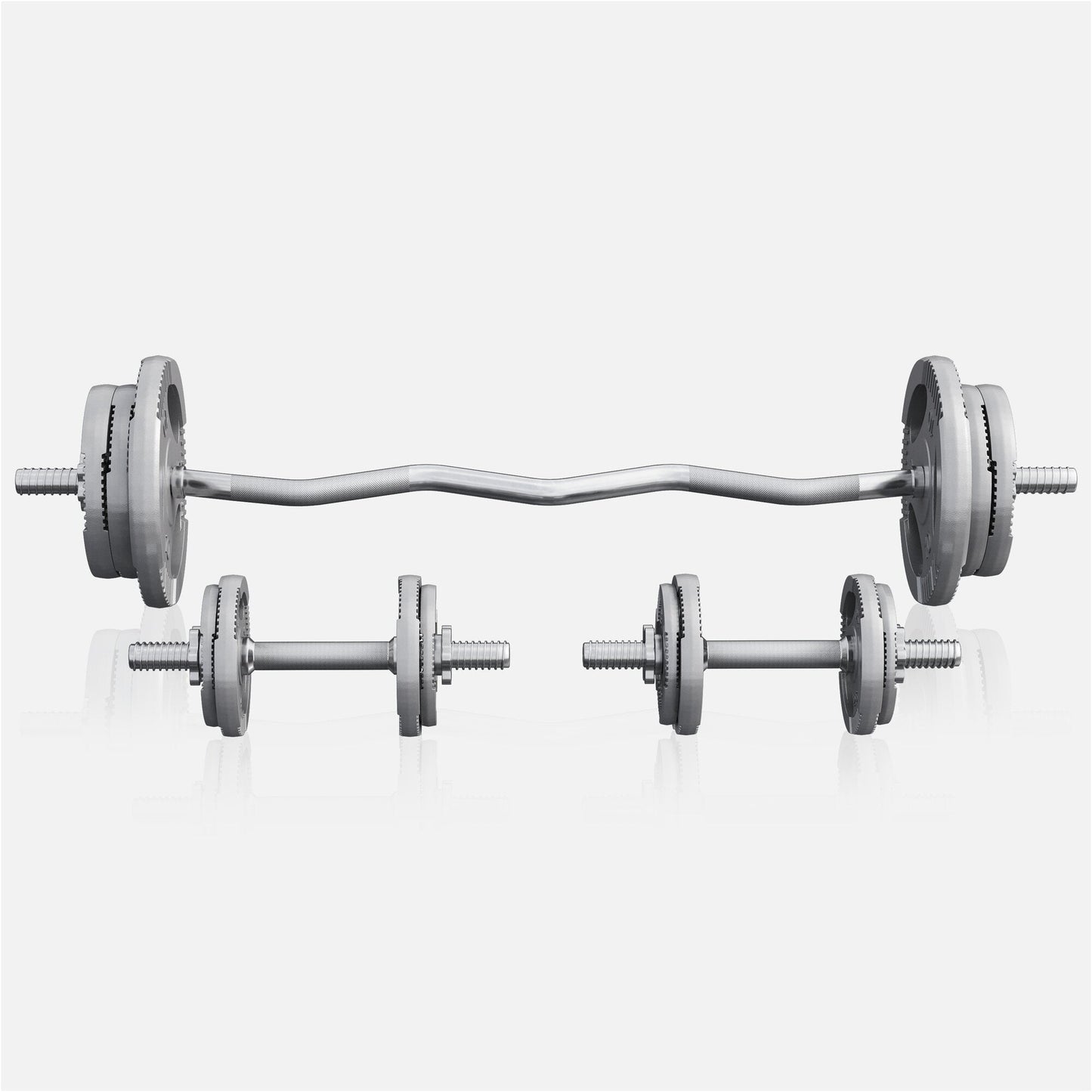 Set de gantere SZ din fontă Gripper 70 kg cu închizători în formă de stea