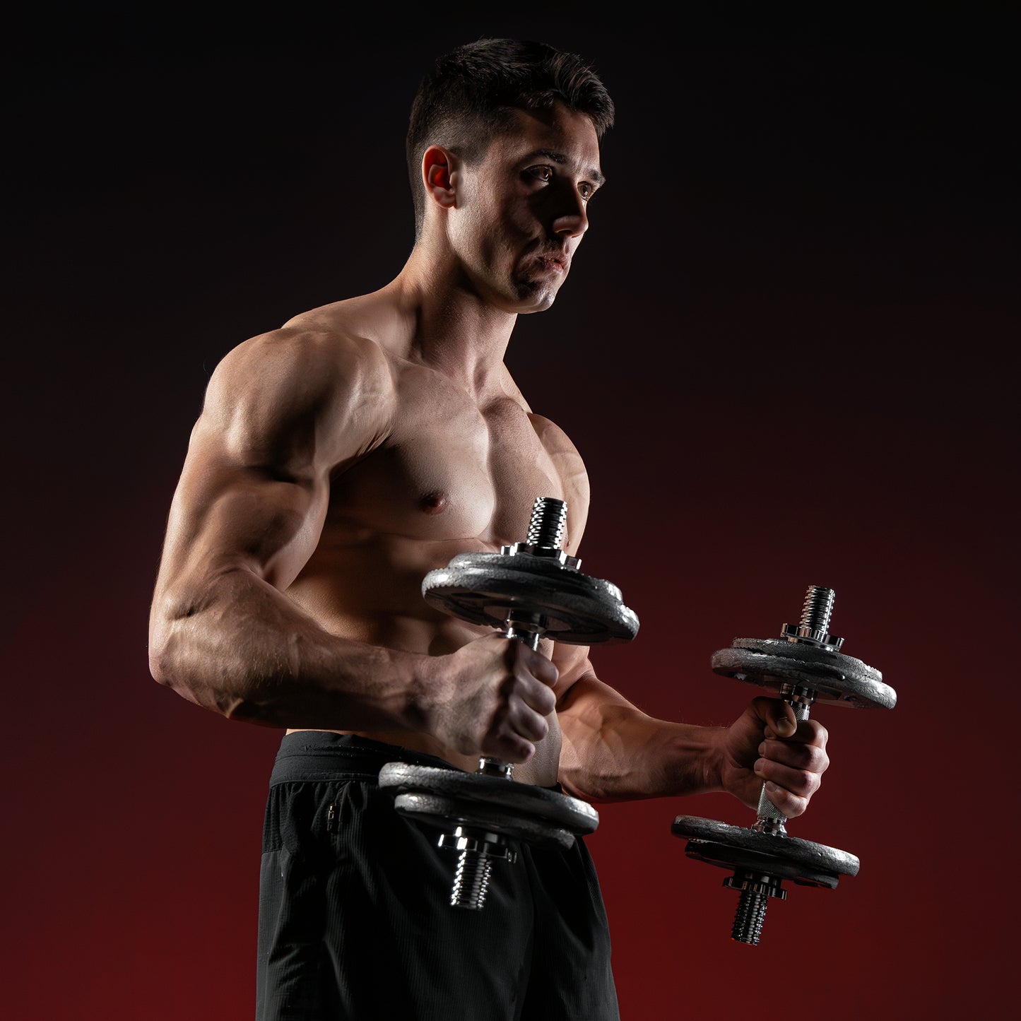 Set halteră Gripper din fontă 108 kg