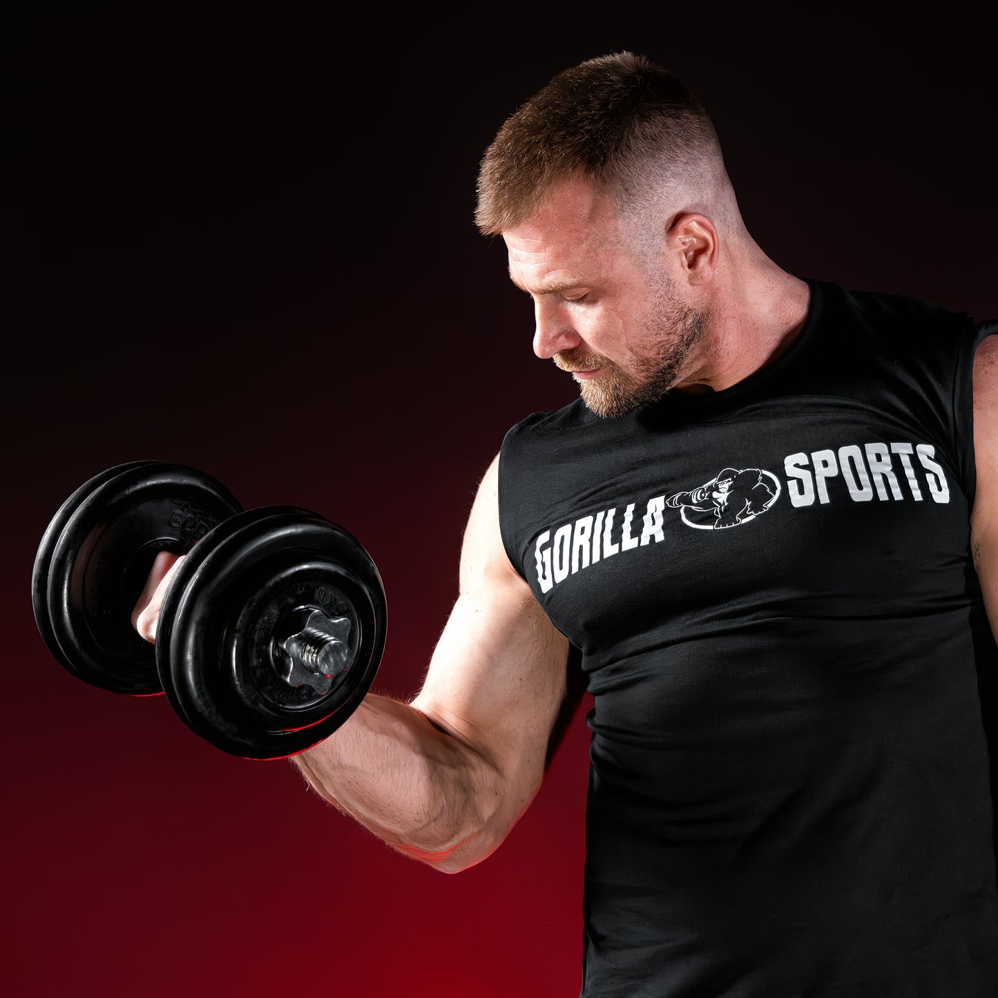 Set gantere cauciucate 20 - 30 KG Gorilla Sports