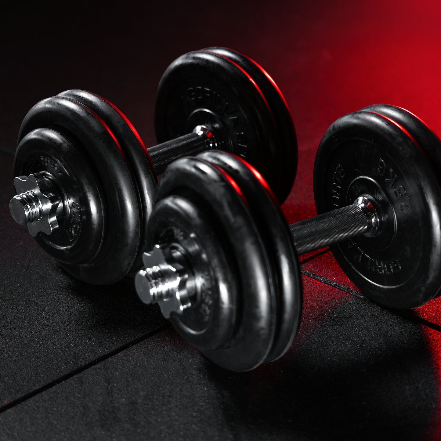 Set gantere cauciucate 20 - 30 KG Gorilla Sports