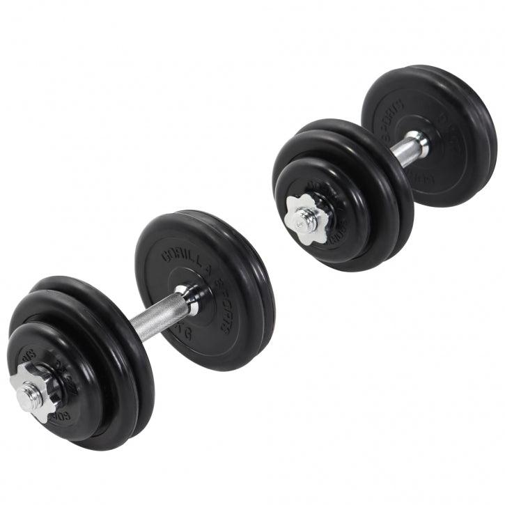 Set gantere cauciucate 20 - 30 KG Gorilla Sports
