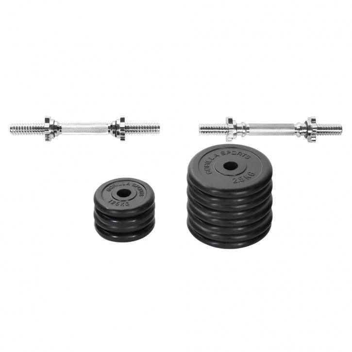 Set gantere cauciucate 20 - 30 KG Gorilla Sports