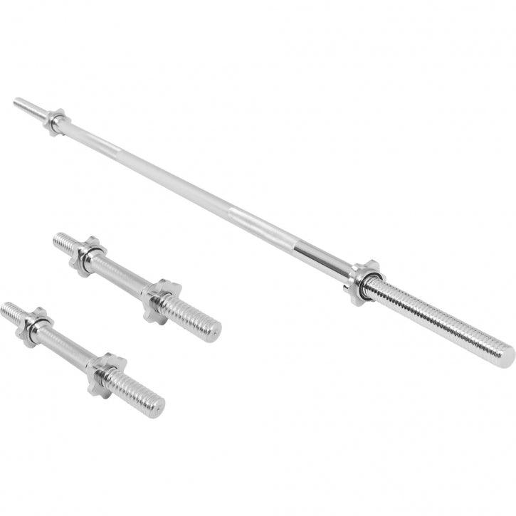 Set de haltere cu cauciuc 100 kg cu închizători în formă de stea