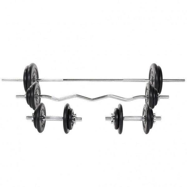 Set complet gantere cauciuc 108 kg - Gorilla Sports Ro