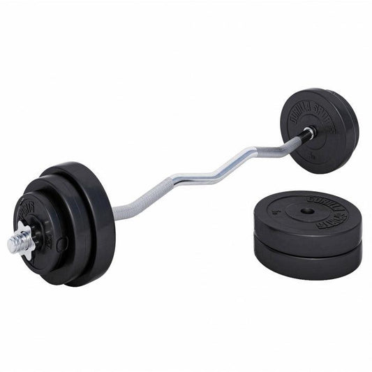 Set de gantere SZ din plastic de 35 kg cu închizători în formă de stea