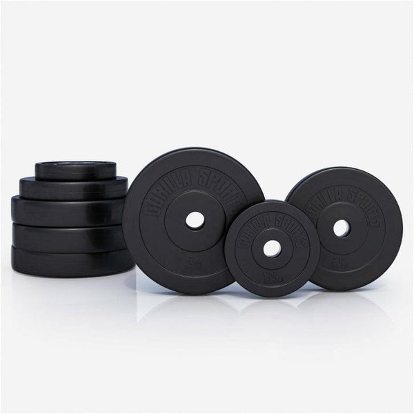 Set de gantere SZ din plastic de 35 kg cu închizători în formă de stea