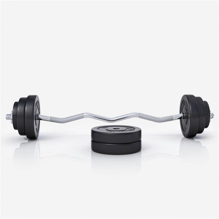 Set de gantere SZ din plastic de 35 kg cu închizători în formă de stea