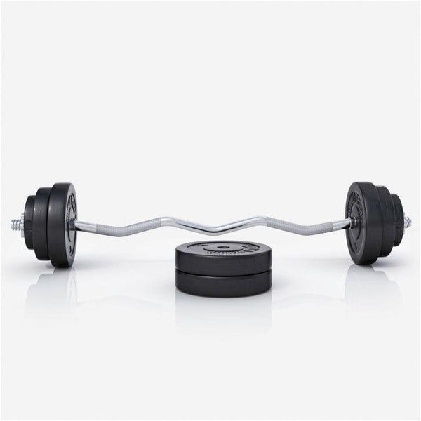 Set de gantere SZ din plastic de 35 kg cu închizători în formă de stea