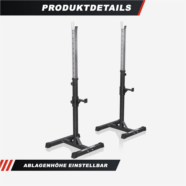 Suport pentru haltere Squat Rack, mobil și reglabil