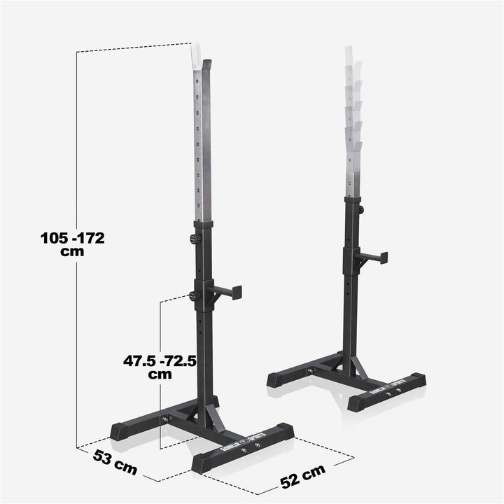 Suport pentru haltere Squat Rack, mobil și reglabil