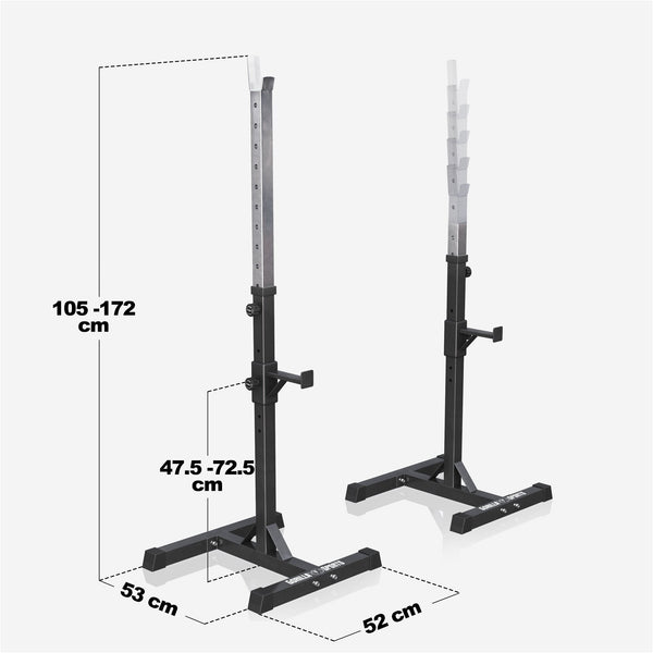 Suport pentru haltere Squat Rack, mobil și reglabil