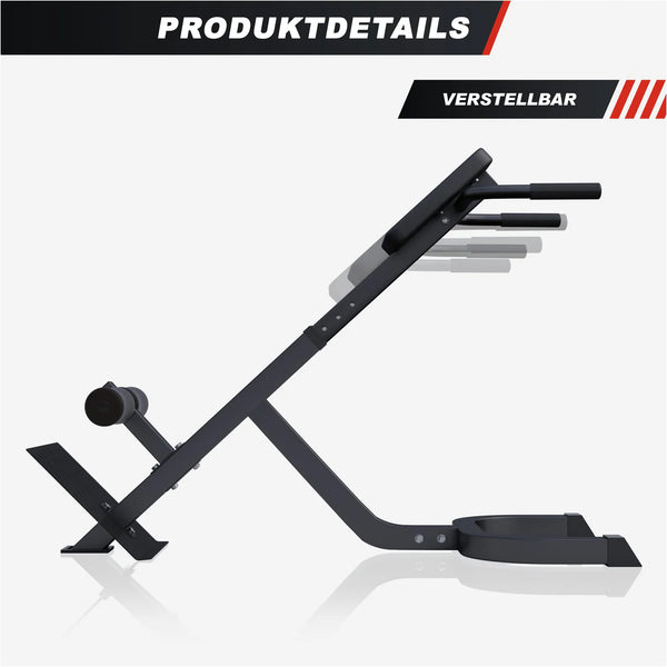 Banca reglabila lombar, neagra, Gorilla Sports