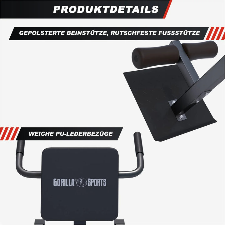 Banca reglabila lombar, neagra, Gorilla Sports