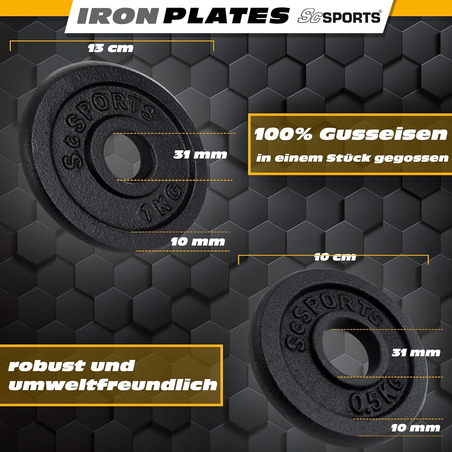 Set de gantere cu valiză 15 - 20 kg
