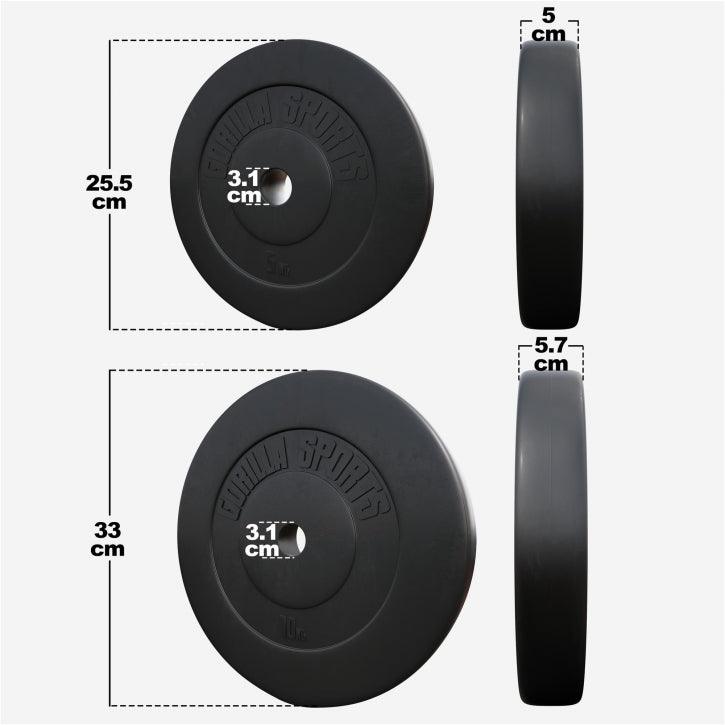 Disc din plastic umplut cu ciment, 1,25 - 15 kg, 30/31 mm