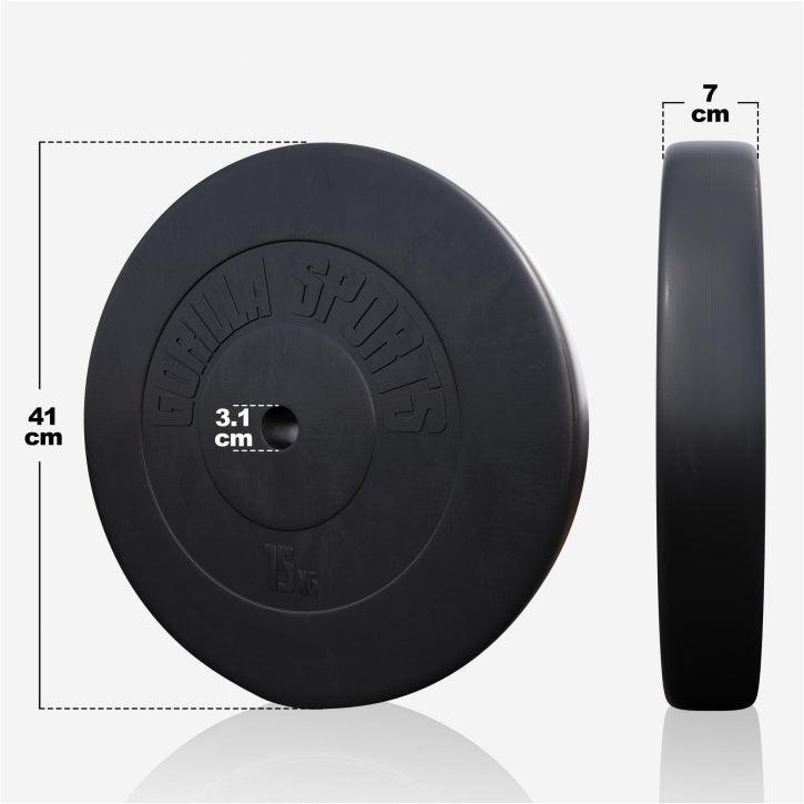Disc din plastic umplut cu ciment, 1,25 - 15 kg, 30/31 mm