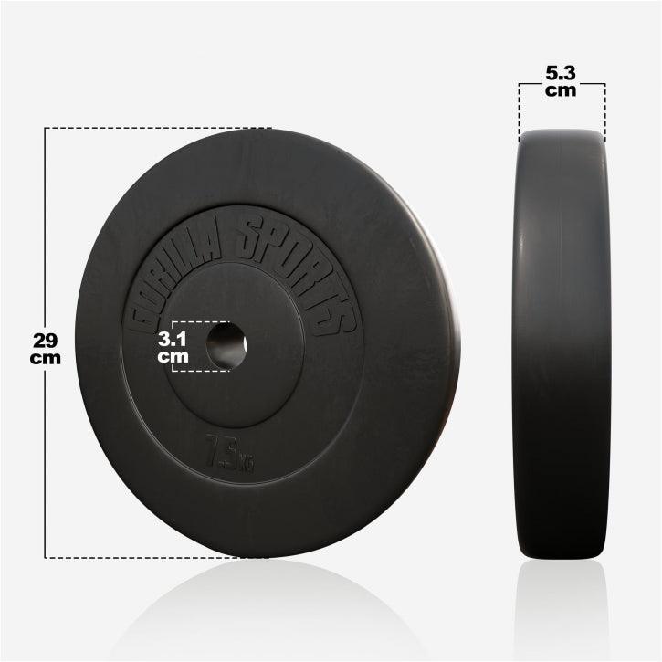 Disc din plastic umplut cu ciment, 1,25 - 15 kg, 30/31 mm