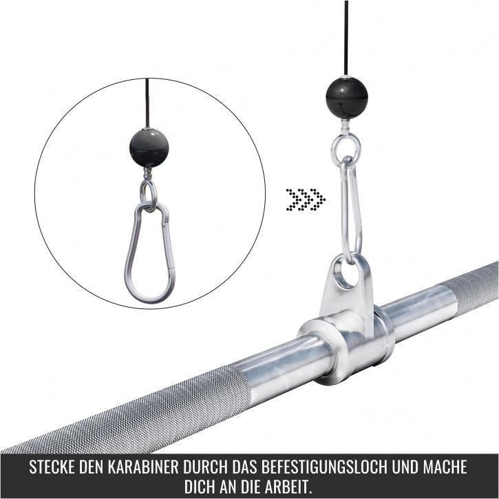 Bară de tracțiune cu mâner drept, articulație rotativă inclusă