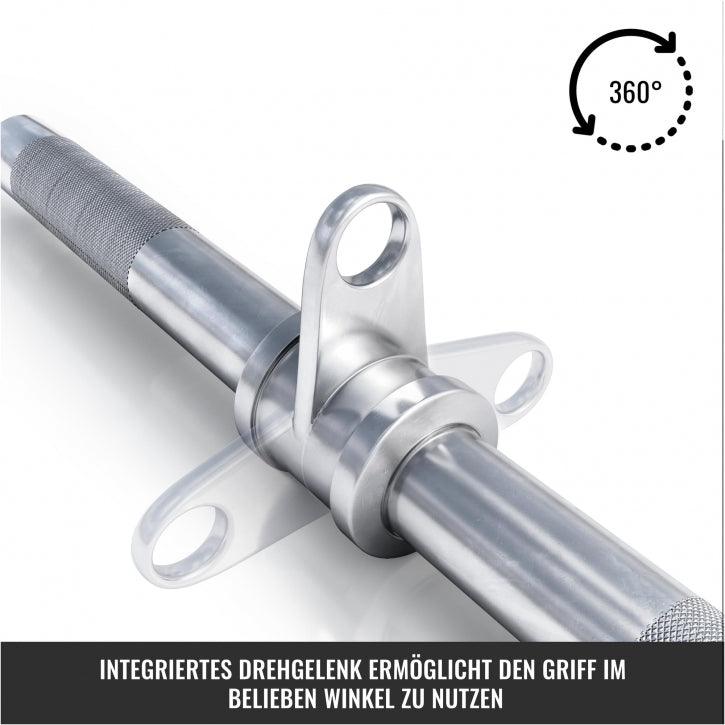 Bară dreaptă pentru biceps și triceps, cu articulație rotativă
