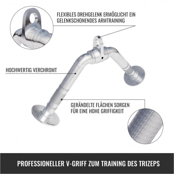Triceps cu mâner în V Ergo incl., articulație rotativă