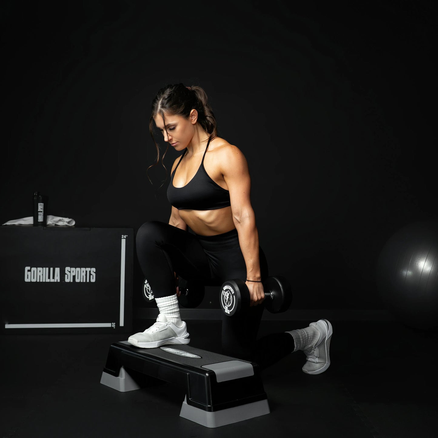 Stepper aerobic reglabil pe înălțime