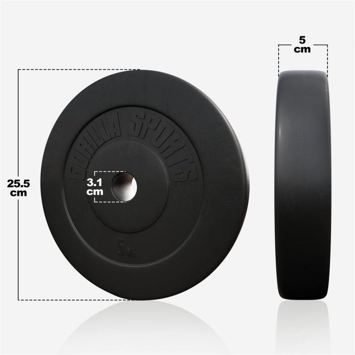 Disc din plastic umplut cu ciment, 1,25 - 15 kg, 30/31 mm