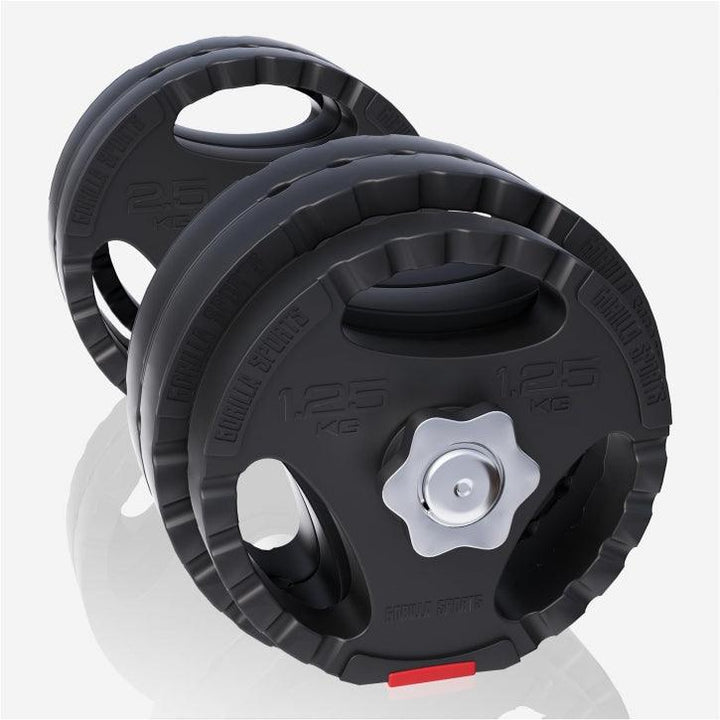 Set gantere reglabile din ciment cu prindere 30KG - Gorilla Sports Ro