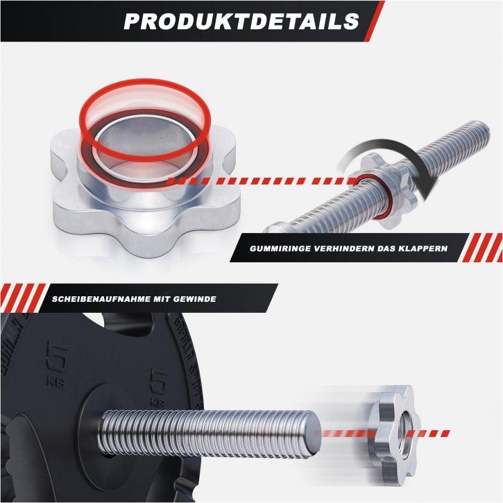 Set de gantere SZ din plastic Gripper 70 kg cu închizători în formă de stea