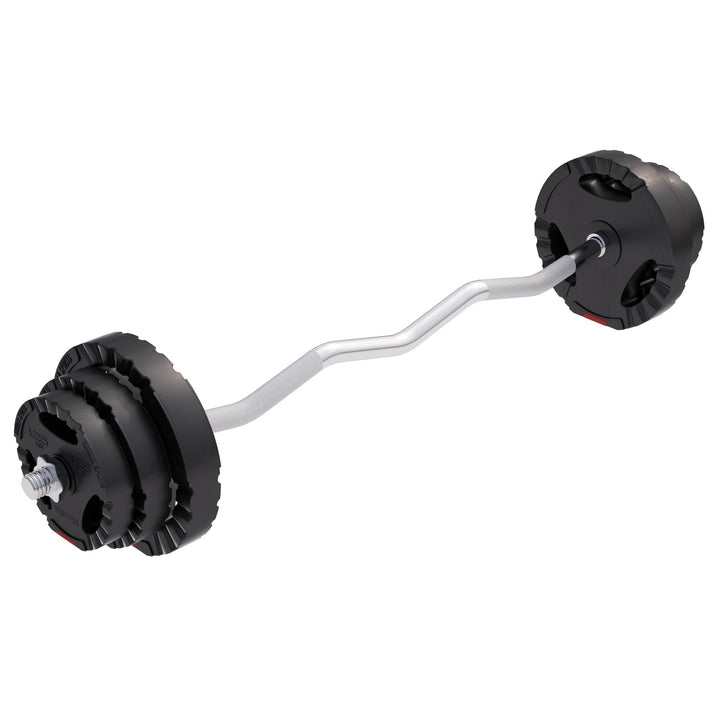 Set de haltere SZ din plastic Gripper 25 kg cu închizători în formă de stea