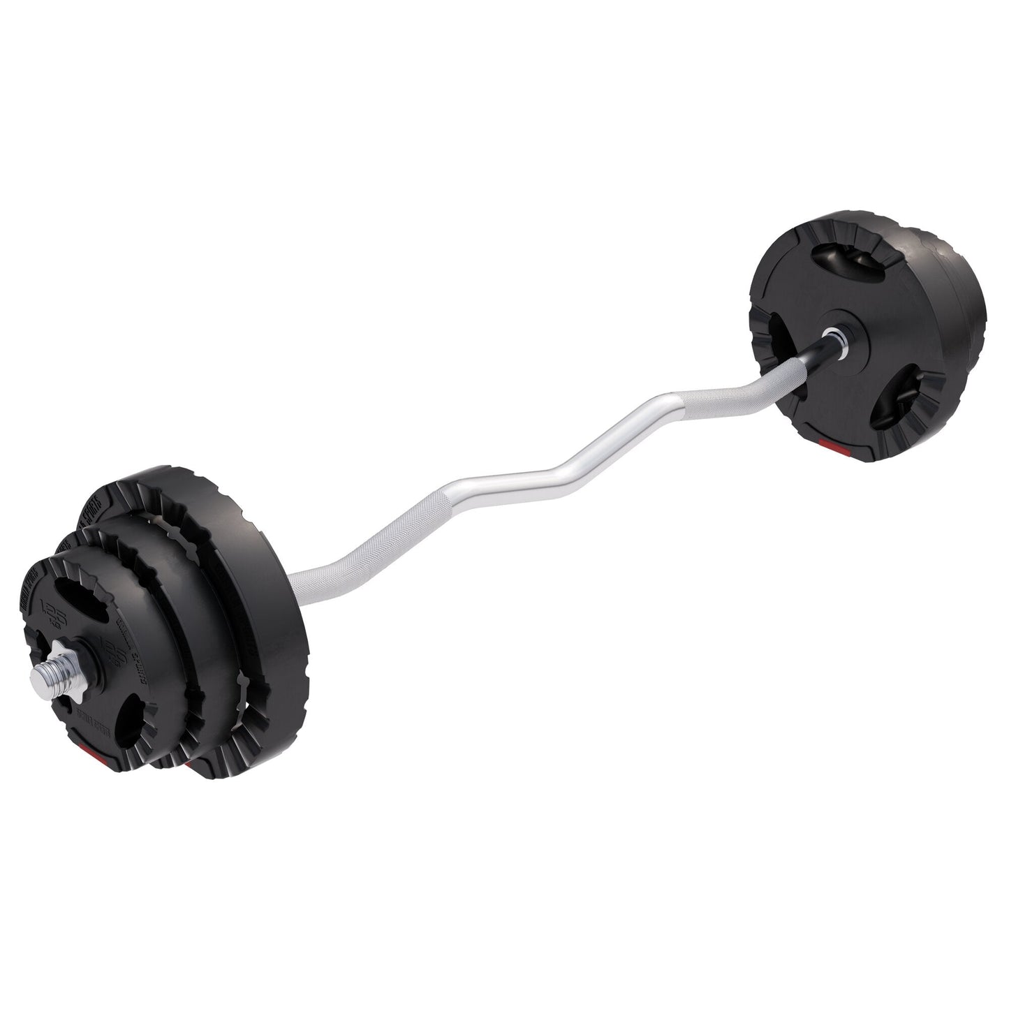 Set de haltere SZ din plastic Gripper 25 kg cu închizători în formă de stea