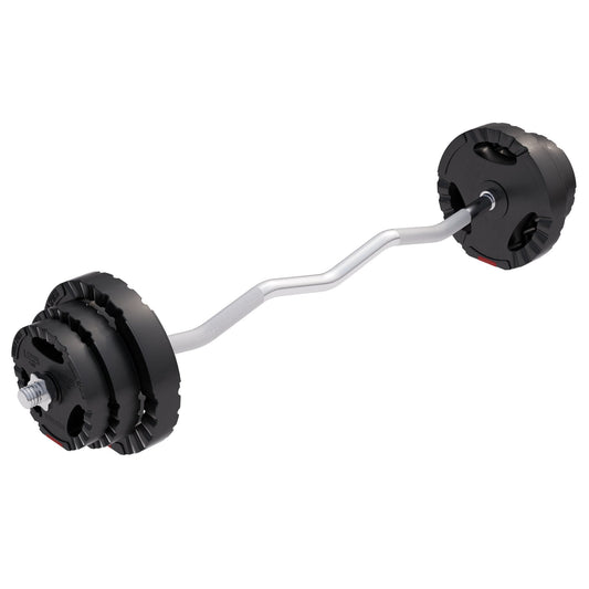 Set de haltere SZ din plastic Gripper 25 kg cu închizători în formă de stea