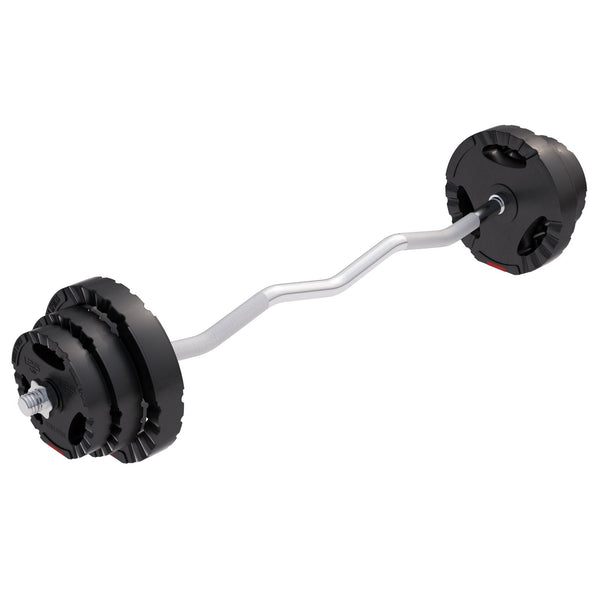 Set de haltere SZ din plastic Gripper 25 kg cu închizători în formă de stea