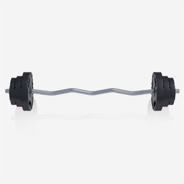 Set de haltere SZ din plastic Gripper 25 kg cu închizători în formă de stea