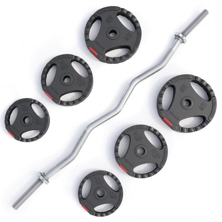 Set bară SZ și discuri cu grip 25 kg - Gorilla Sports Ro